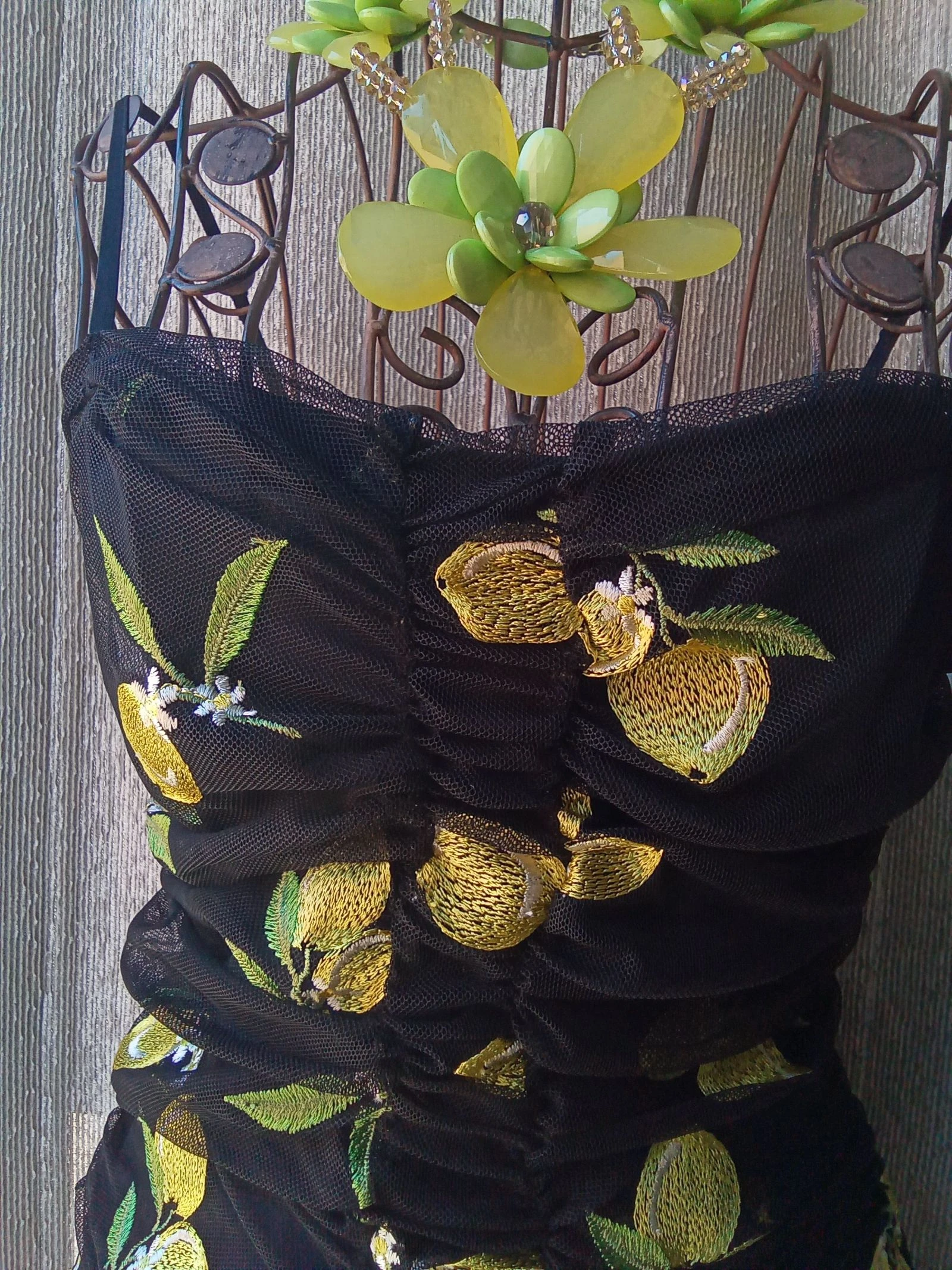 Zara summer dress embroidered with lemons – photo 6